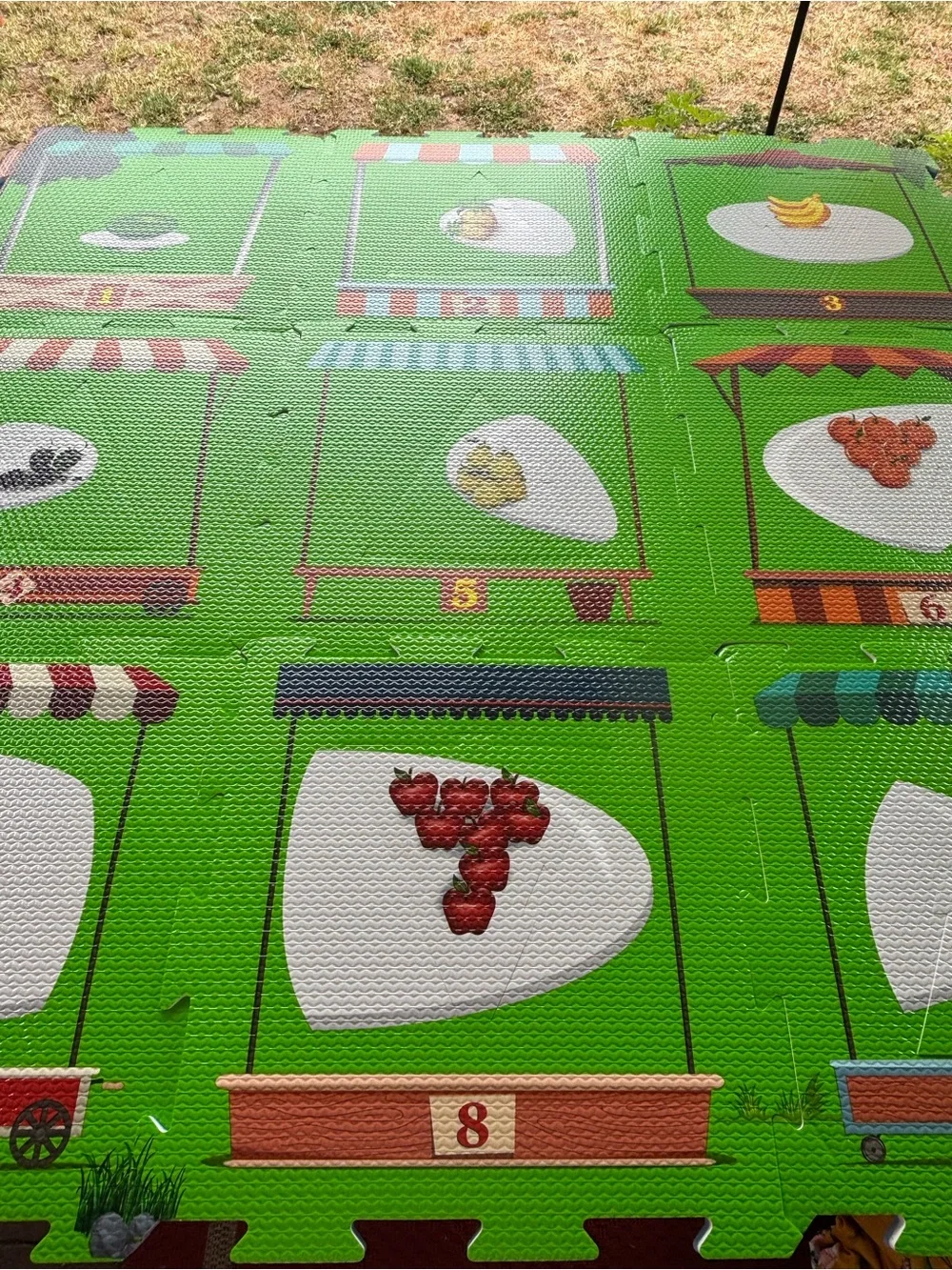Fruit Market Puzzle Foam Play Mat - Green